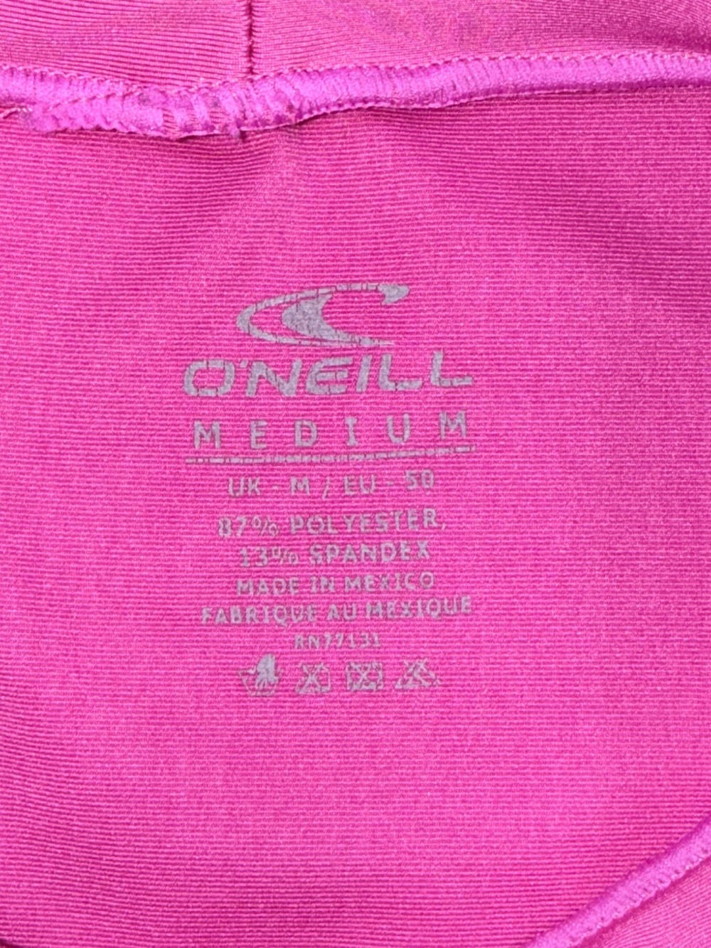 O'Neill Women's Basic Skins Long Sleeve Rash Guard Pink Medium - Picture 2 of 3